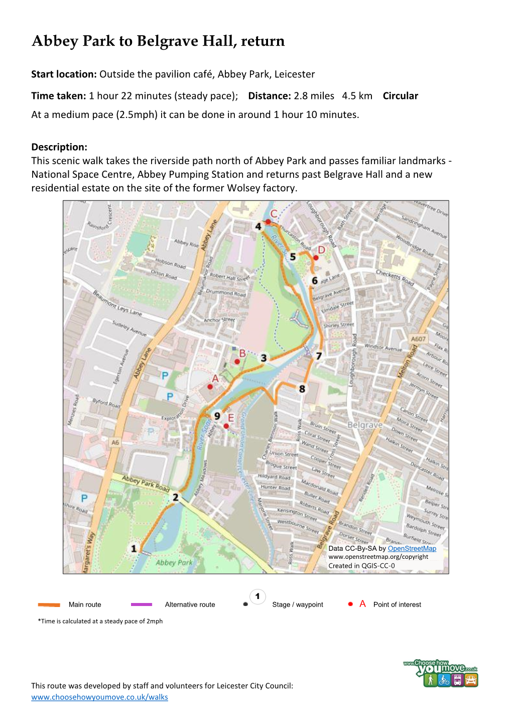 Abbey Park to Belgrave Hall, Return