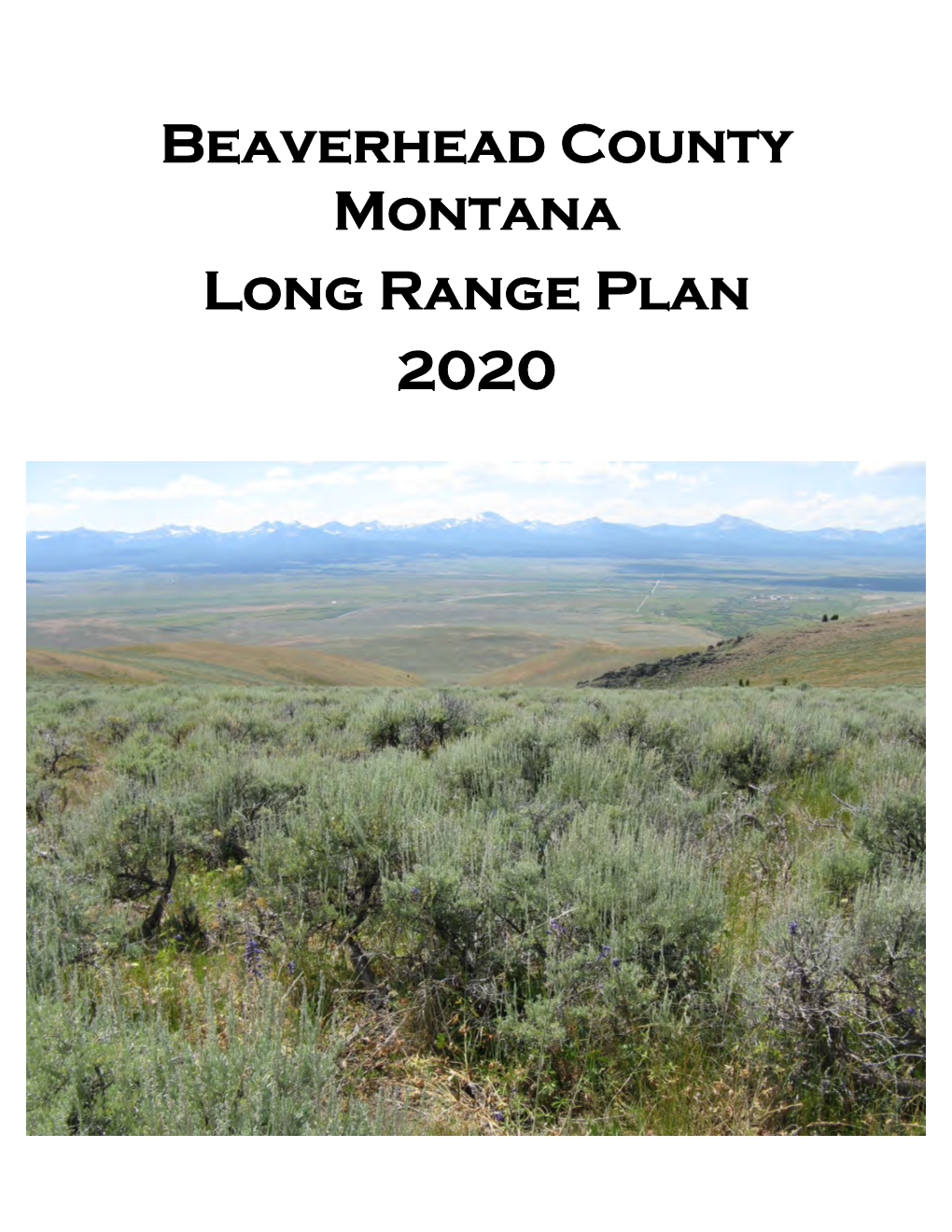 Beaverhead County Long Range Plan 2020