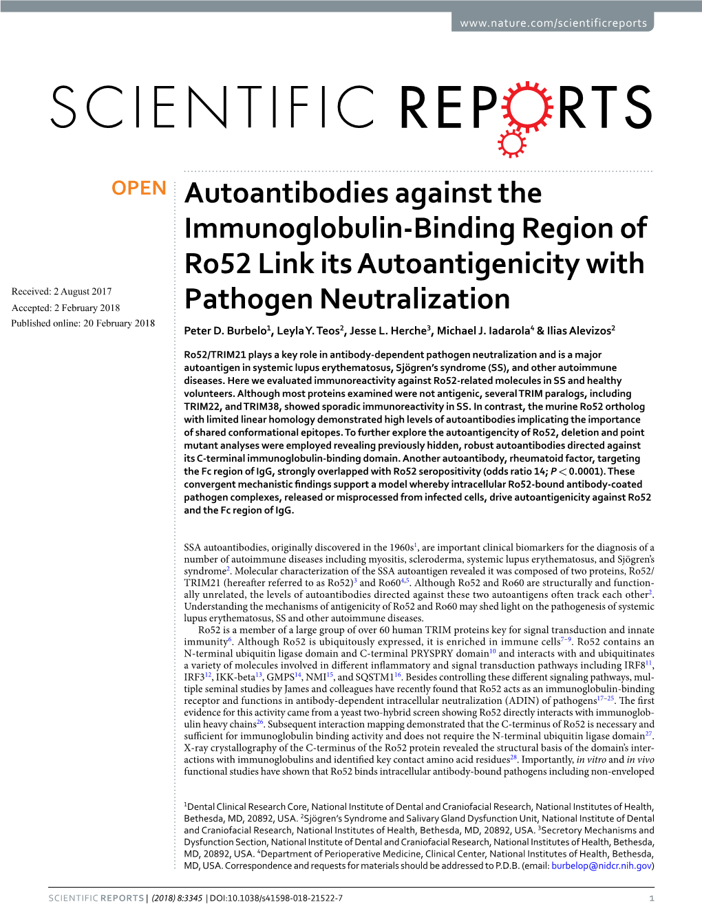 Autoantibodies Against the Immunoglobulin-Binding Region Of