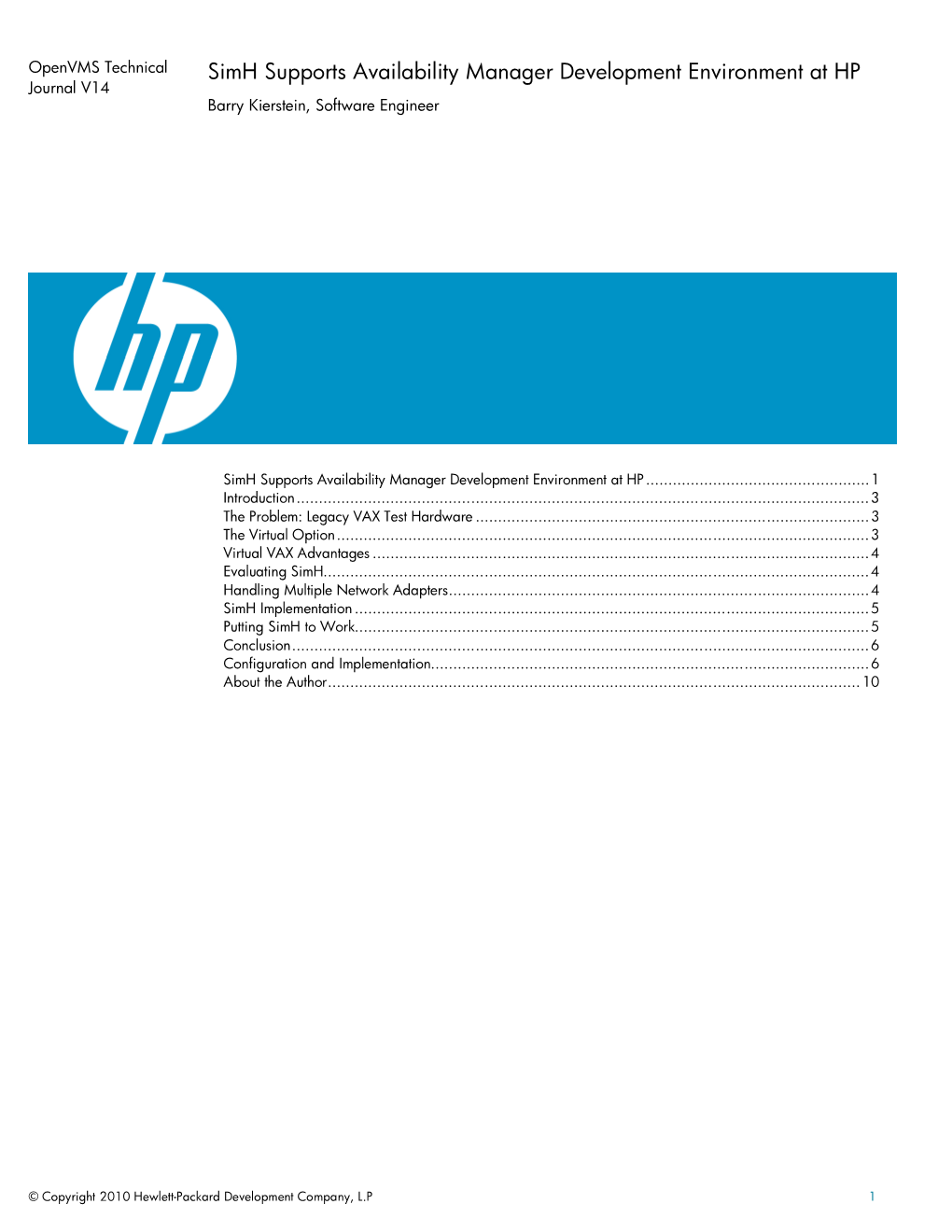 Openvms Technical Journal