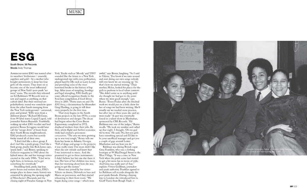 American Band ESG Was Named After Its Members' Birthstones – Emerald, Sapphire and Gold – by a Mother Who Bought Instrumen