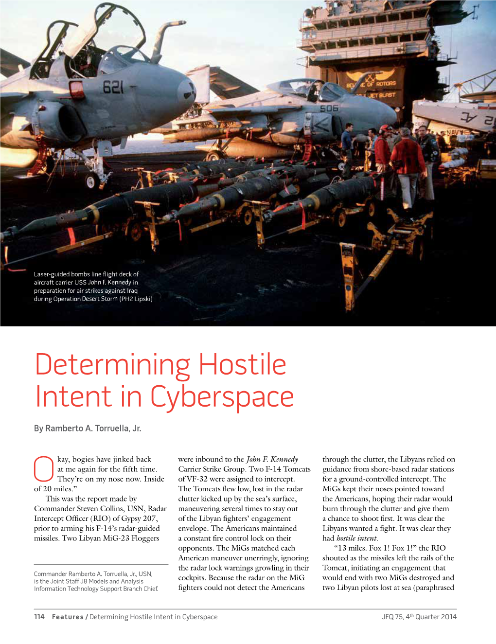 Determining Hostile Intent in Cyberspace