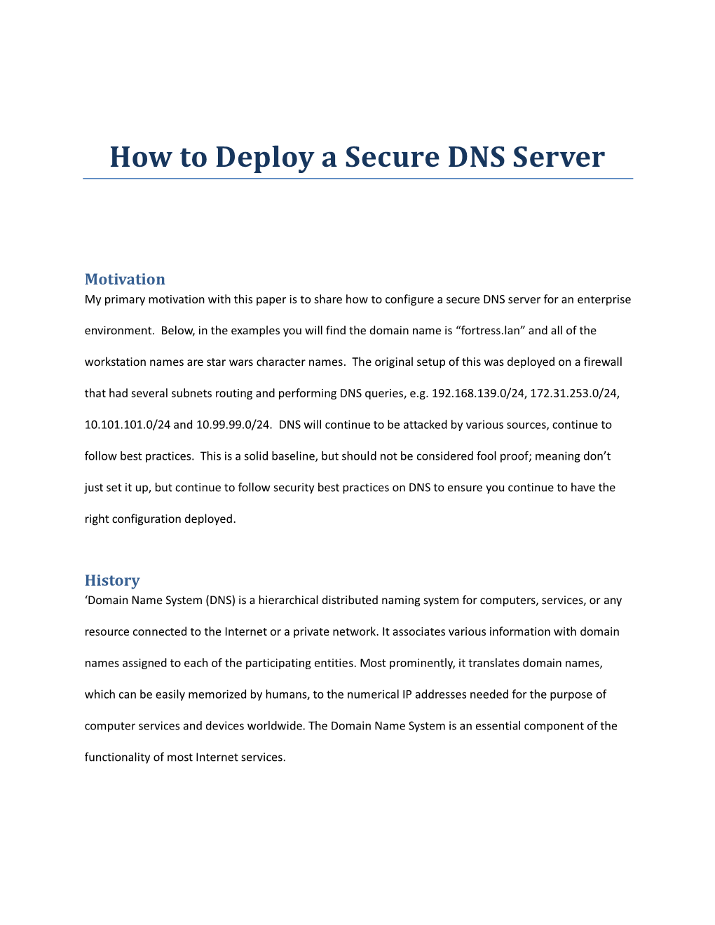 How to Deploy a Secure DNS Server