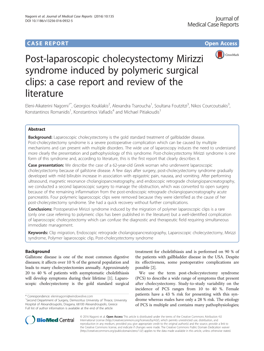 Post-Laparoscopic Cholecystectomy Mirizzi Syndrome Induced By