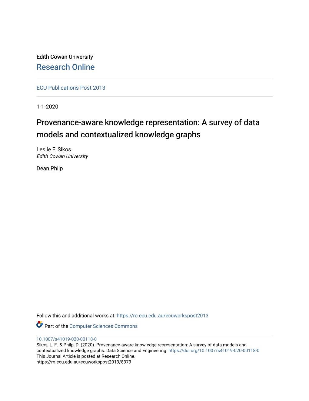 Provenance-Aware Knowledge Representation: a Survey of Data Models and Contextualized Knowledge Graphs