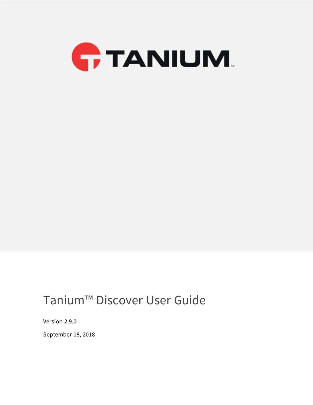 Tanium™ Discover User Guide