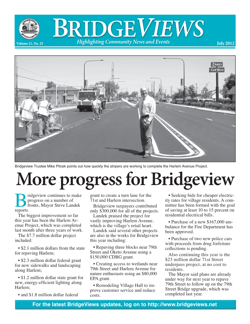 Bridgeviews Updates, Log on to Page 2 BRIDGEVIEWS July 2012