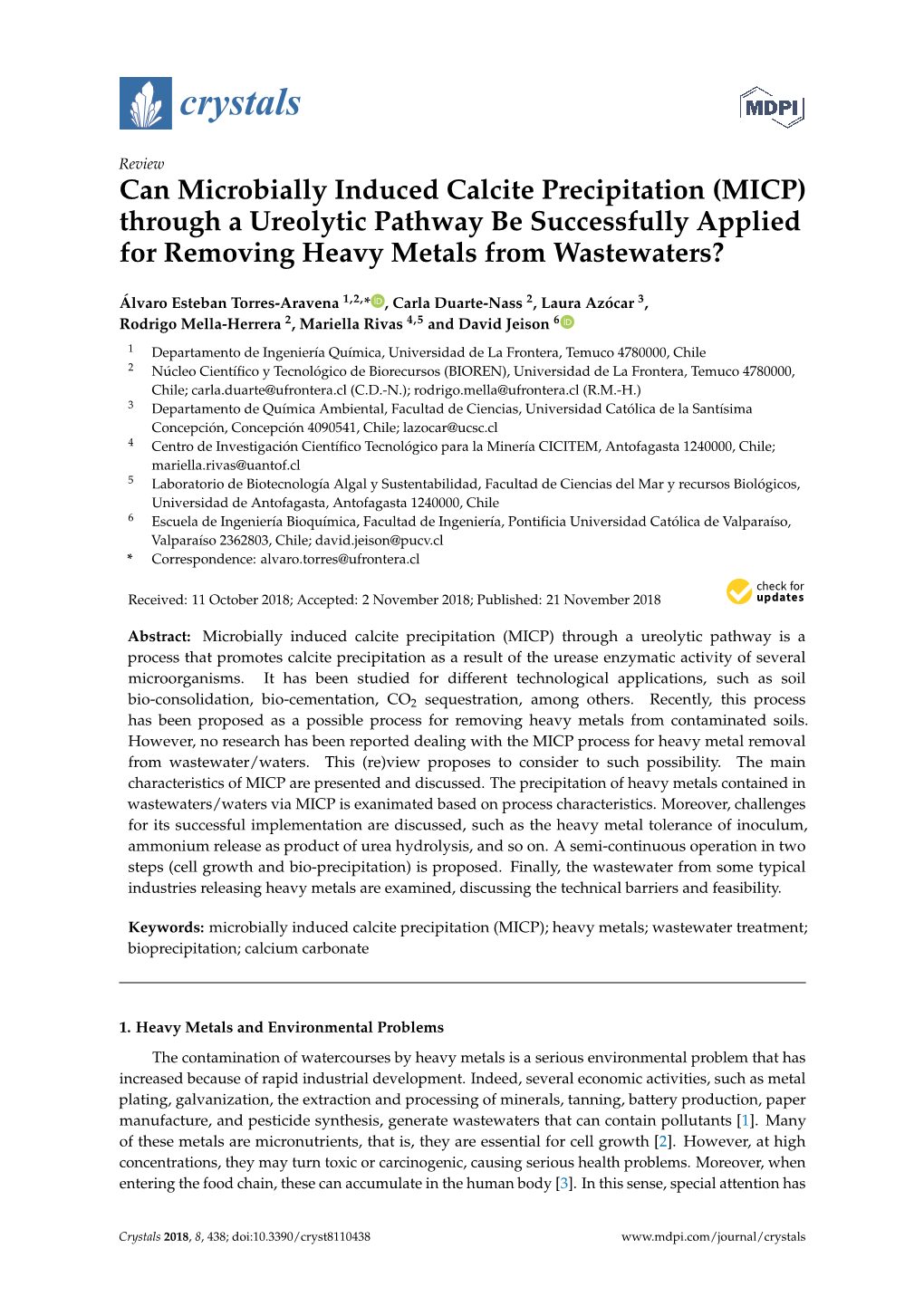 Can Microbially Induced Calcite Precipitation (MICP) Through a Ureolytic Pathway Be Successfully Applied for Removing Heavy Metals from Wastewaters?