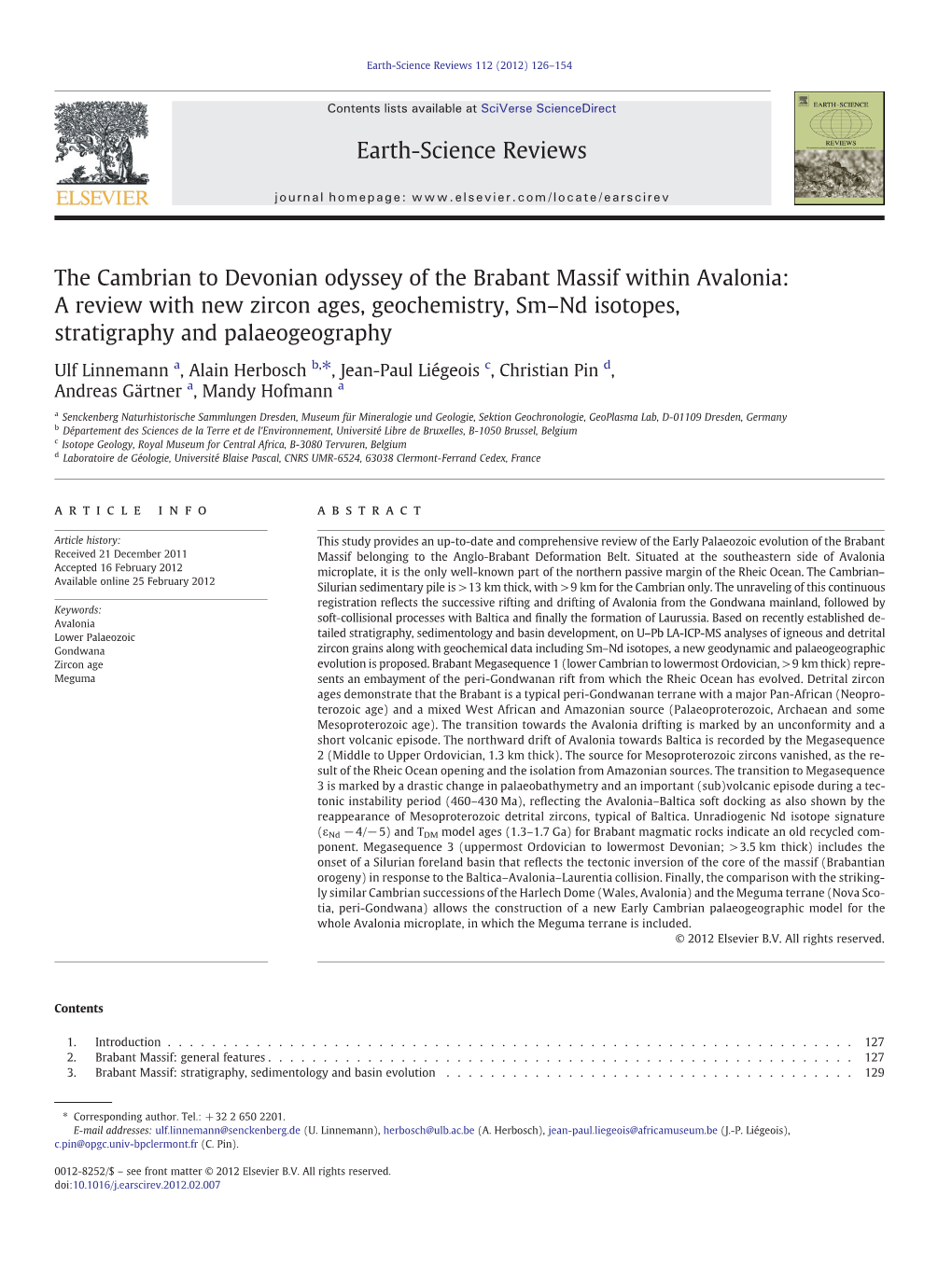 The Cambrian to Devonian Odyssey of the Brabant Massif Within Avalonia: a Review with New Zircon Ages, Geochemistry, Sm–Nd Isotopes, Stratigraphy and Palaeogeography