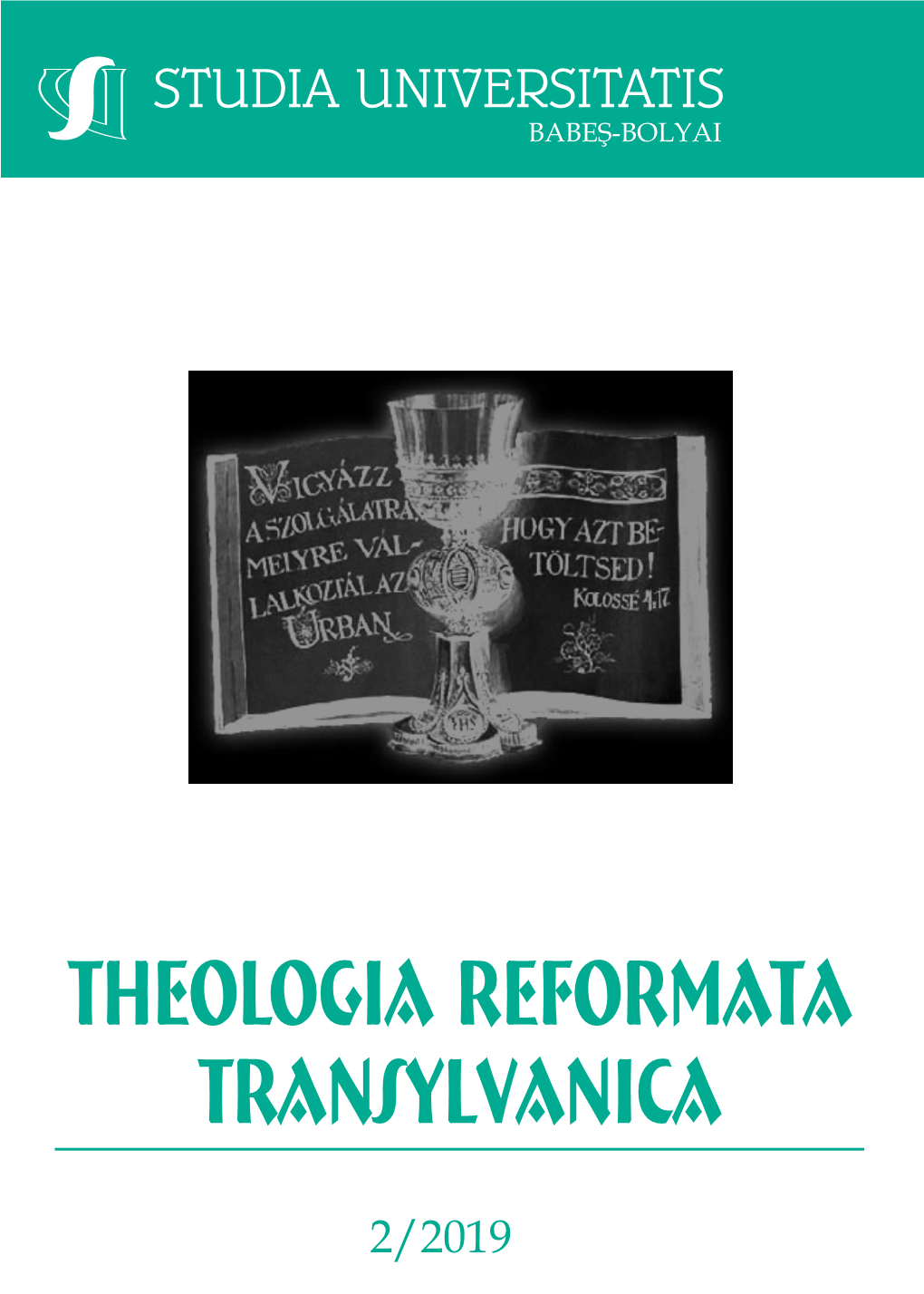 THEOLOGIA Reformata Transylvanica
