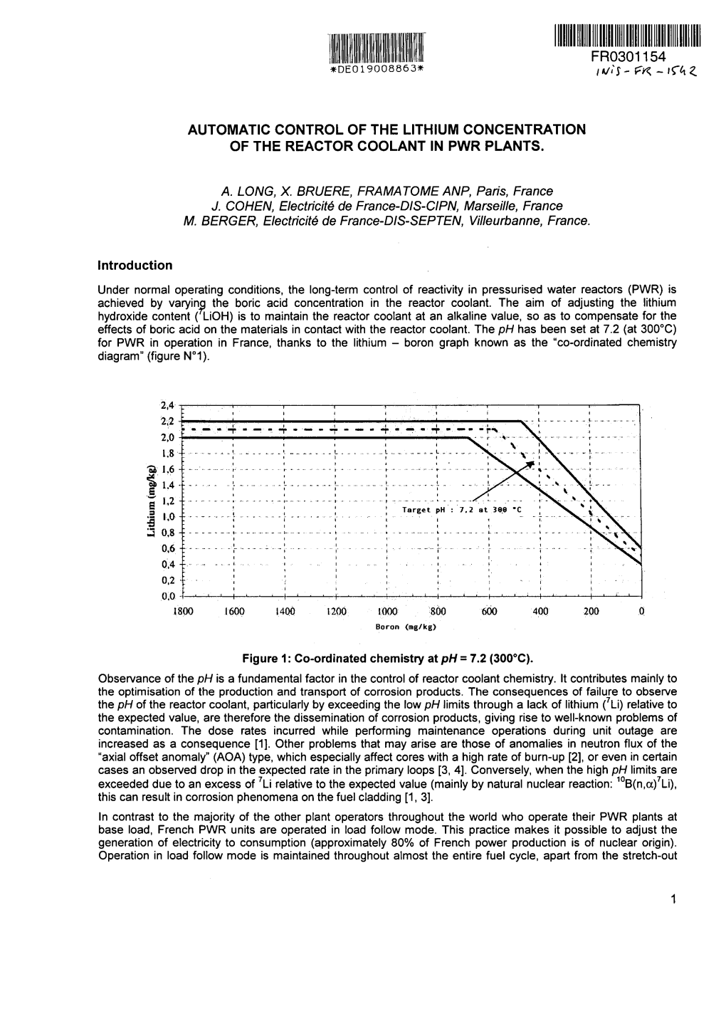 Automatic Control of the Lithium Concentration of the Reactor Coolant in Pwr Plants