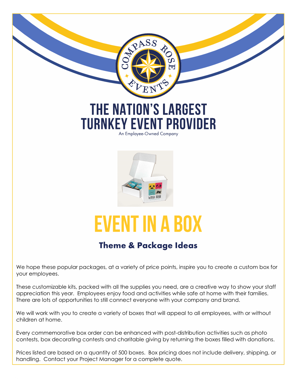 Event in a Box Distribution Area