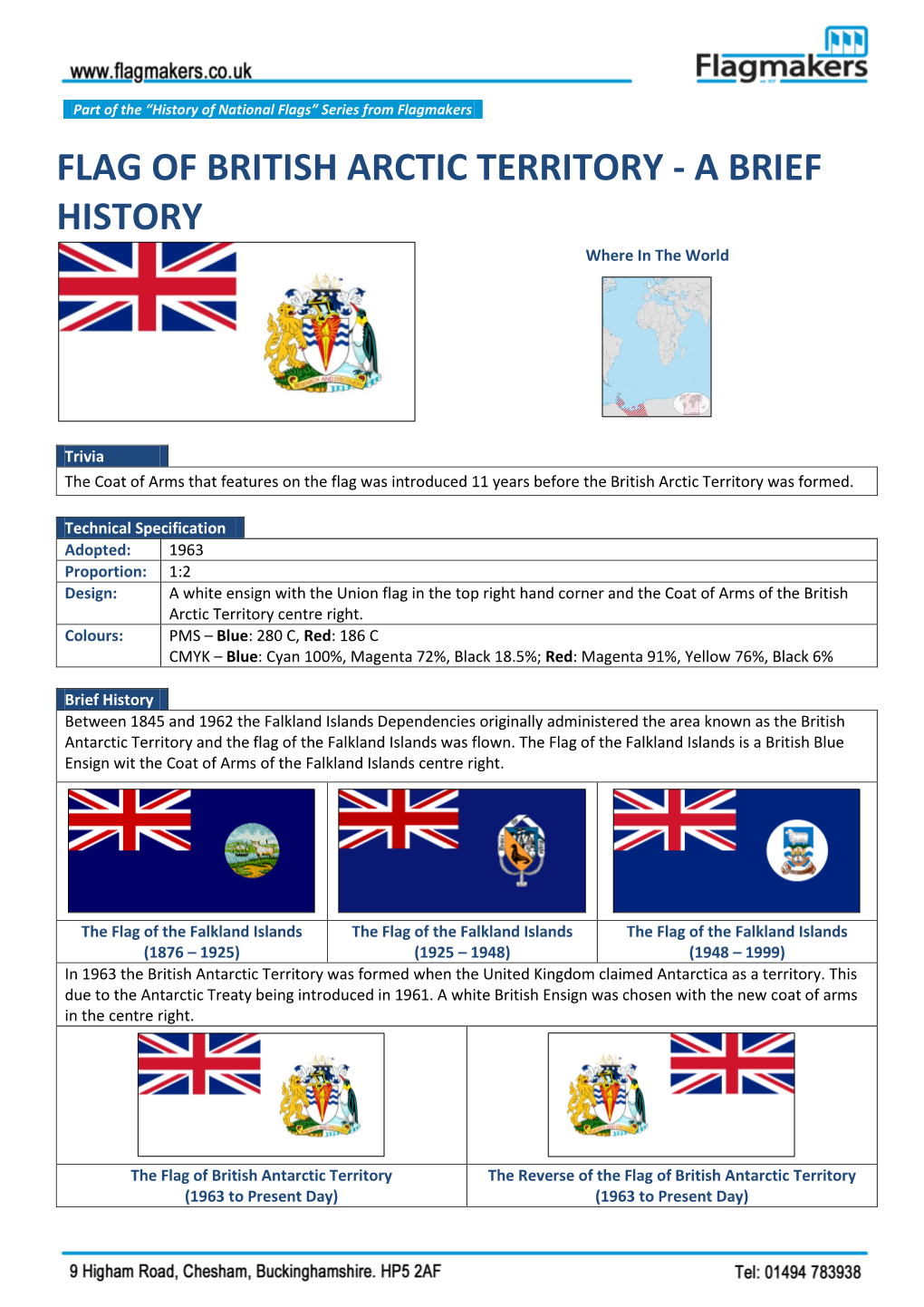 FLAG of BRITISH ARCTIC TERRITORY - a BRIEF HISTORY Where in the World