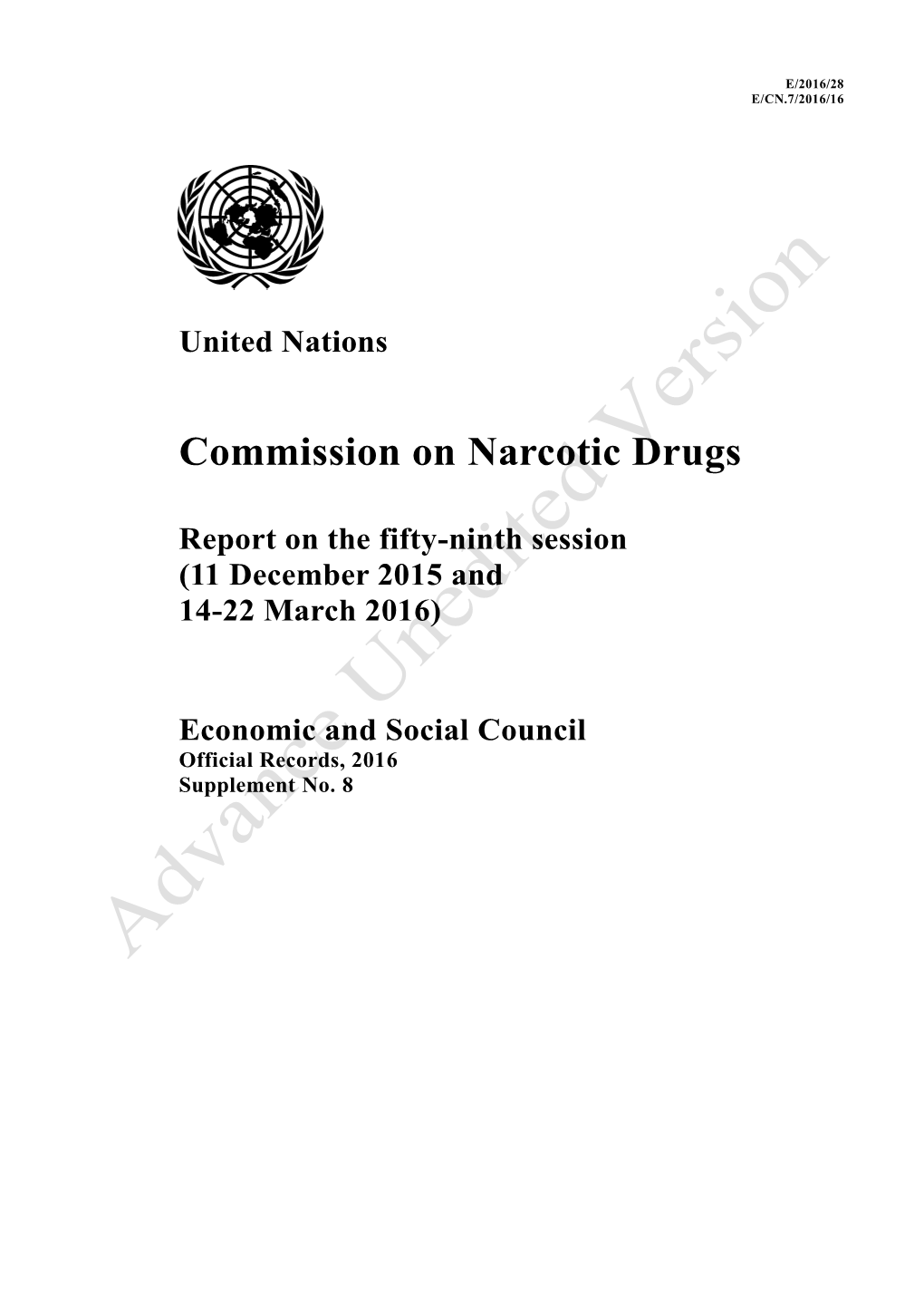 Commission on Narcotic Drugs