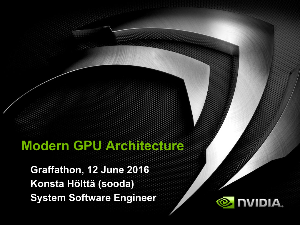 Modern GPU Architecture