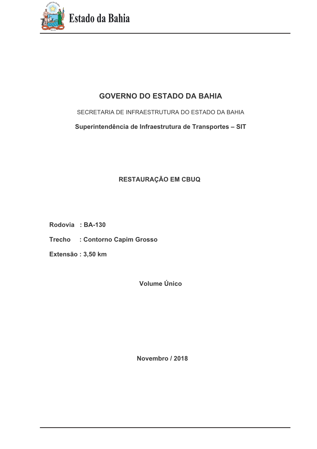 Governo Do Estado Da Bahia