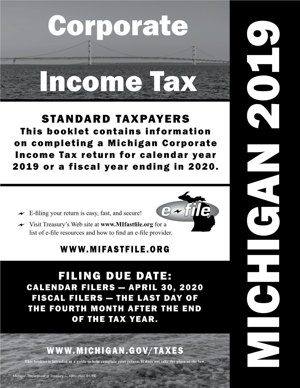 4890, 2019 Corporate Income Tax Forms and Instructions