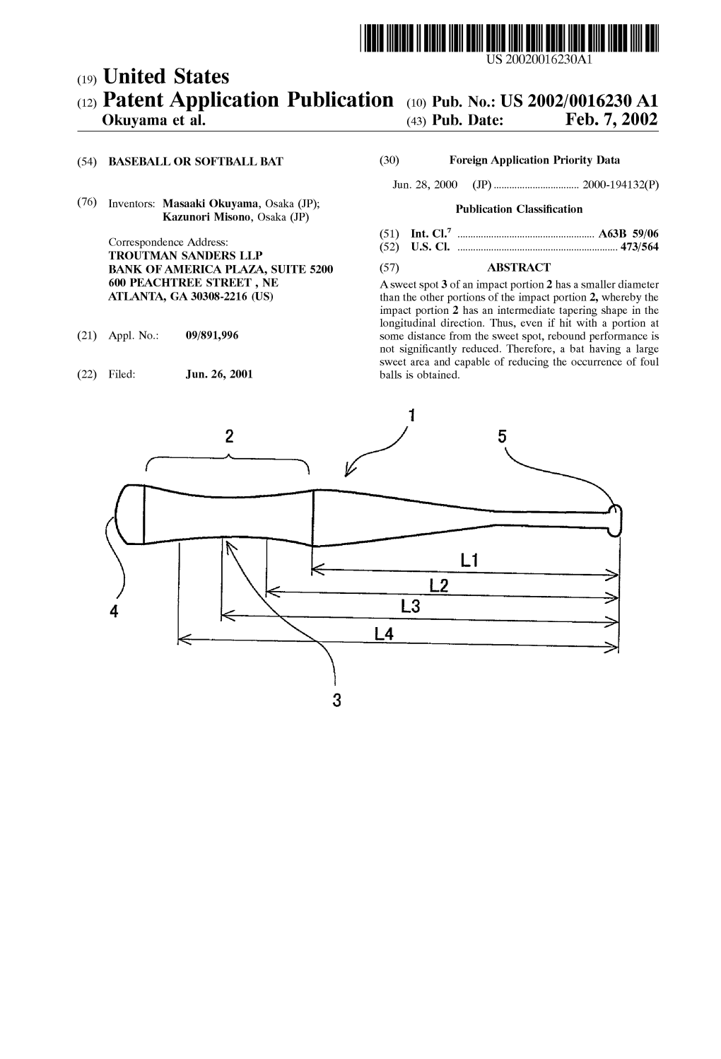 1 \ L4 : Patent Application Publication Feb