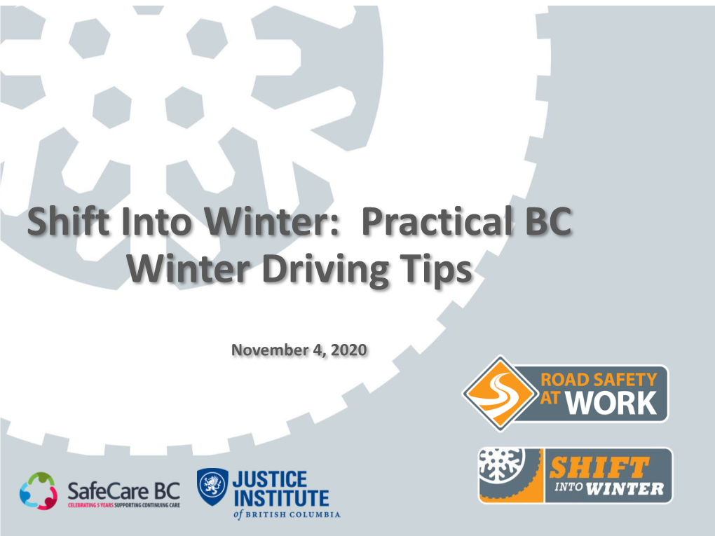 Shift Into Winter: Practical BC Winter Driving Tips