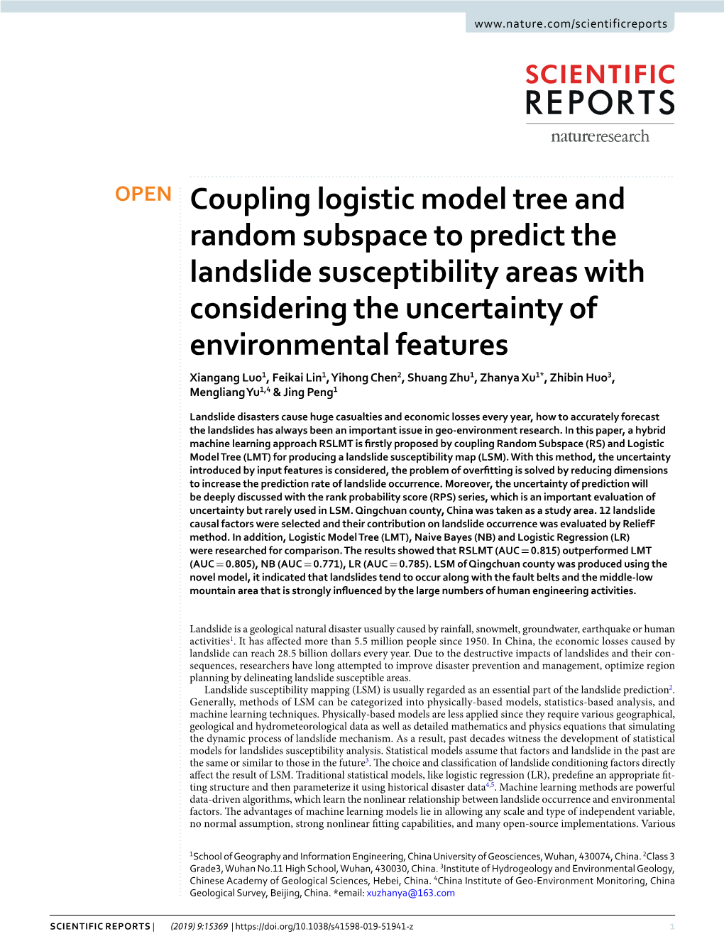 Coupling Logistic Model Tree and Random Subspace to Predict The