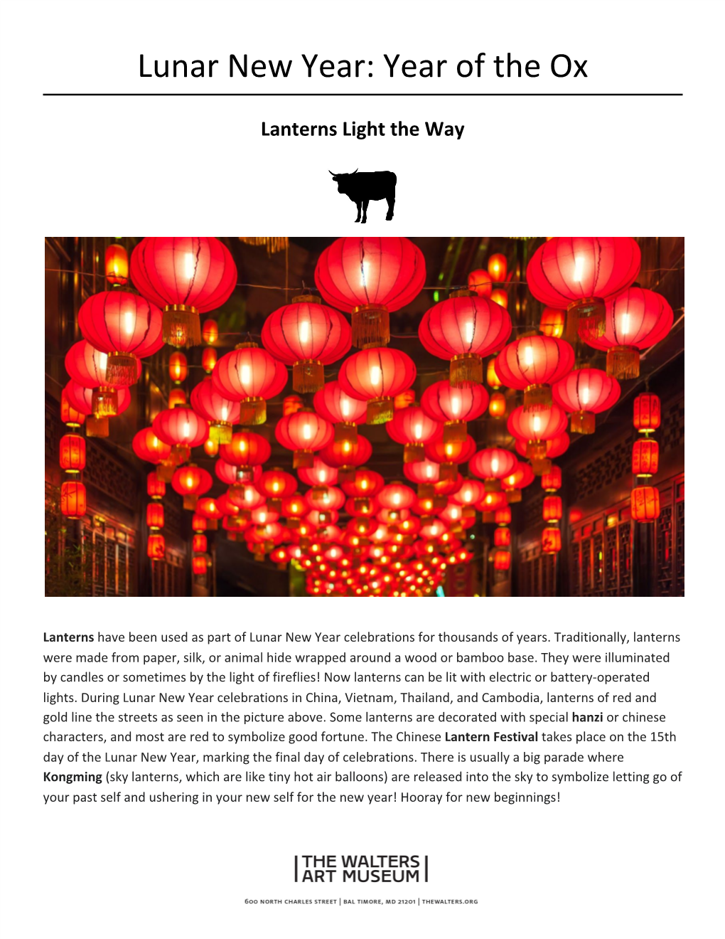 Paper Lantern Activity