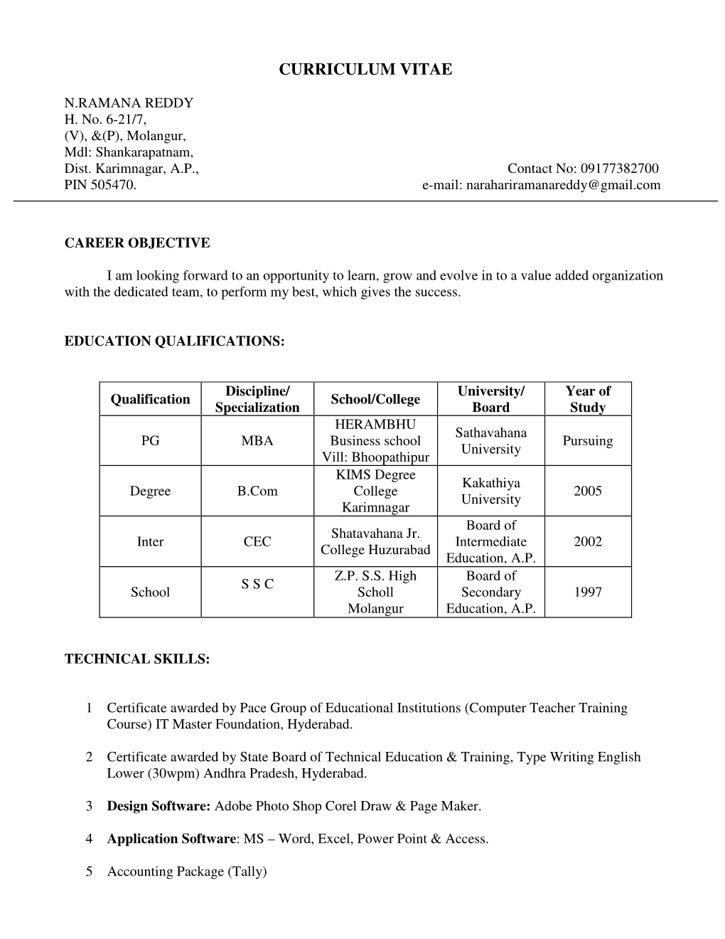 Curriculum Vitae