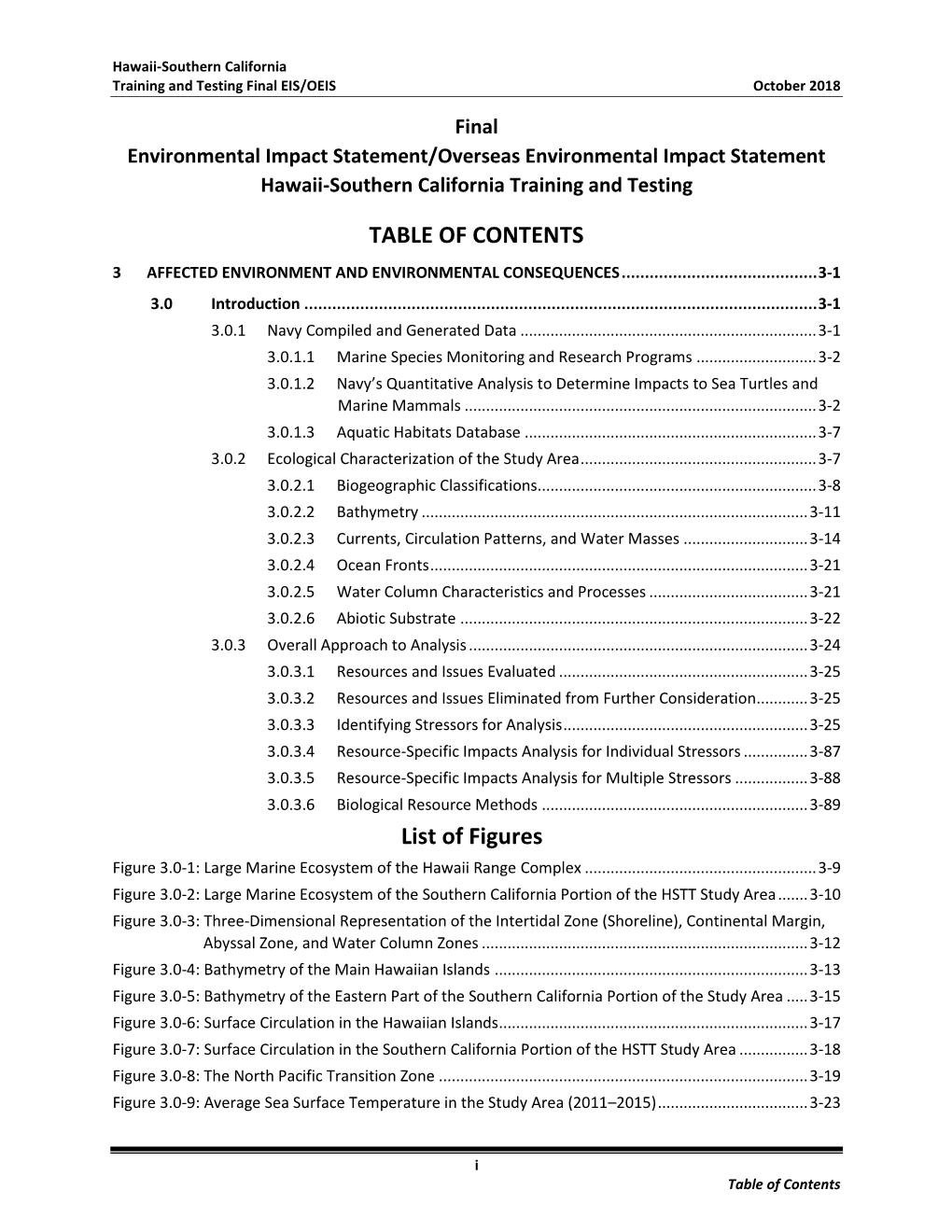 Section 3.0 Affected Environment and Environmental