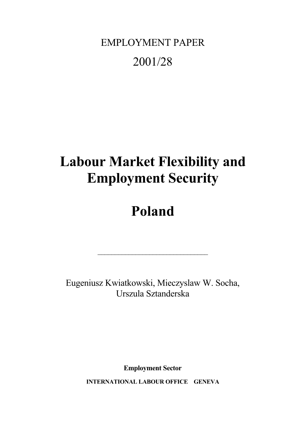 Labour Market Flexibility and Employment Security Poland