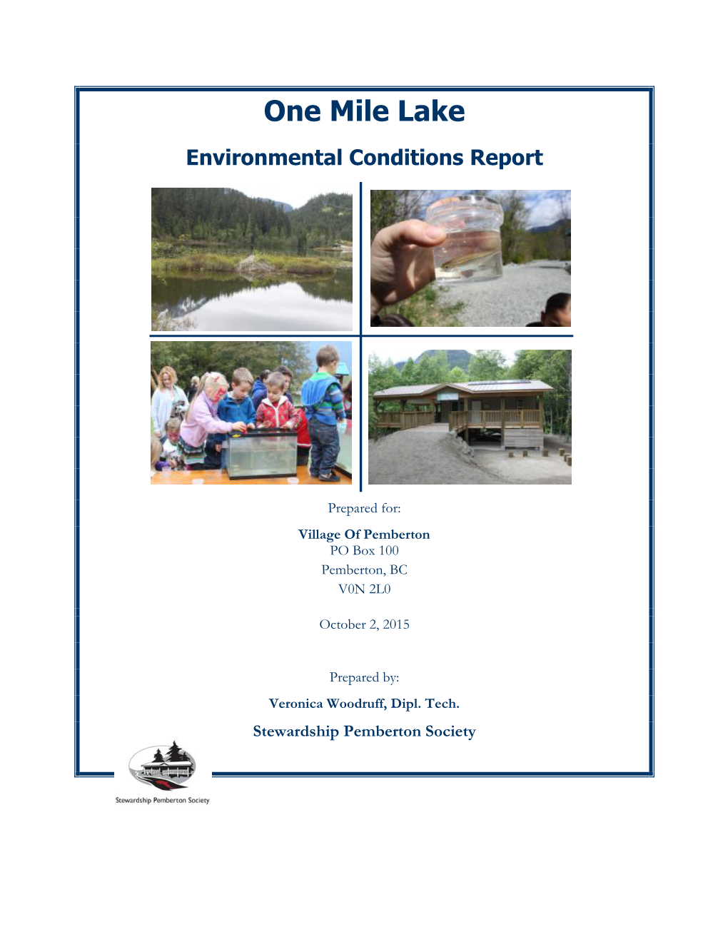 One Mile Lake Environmental Conditions Report