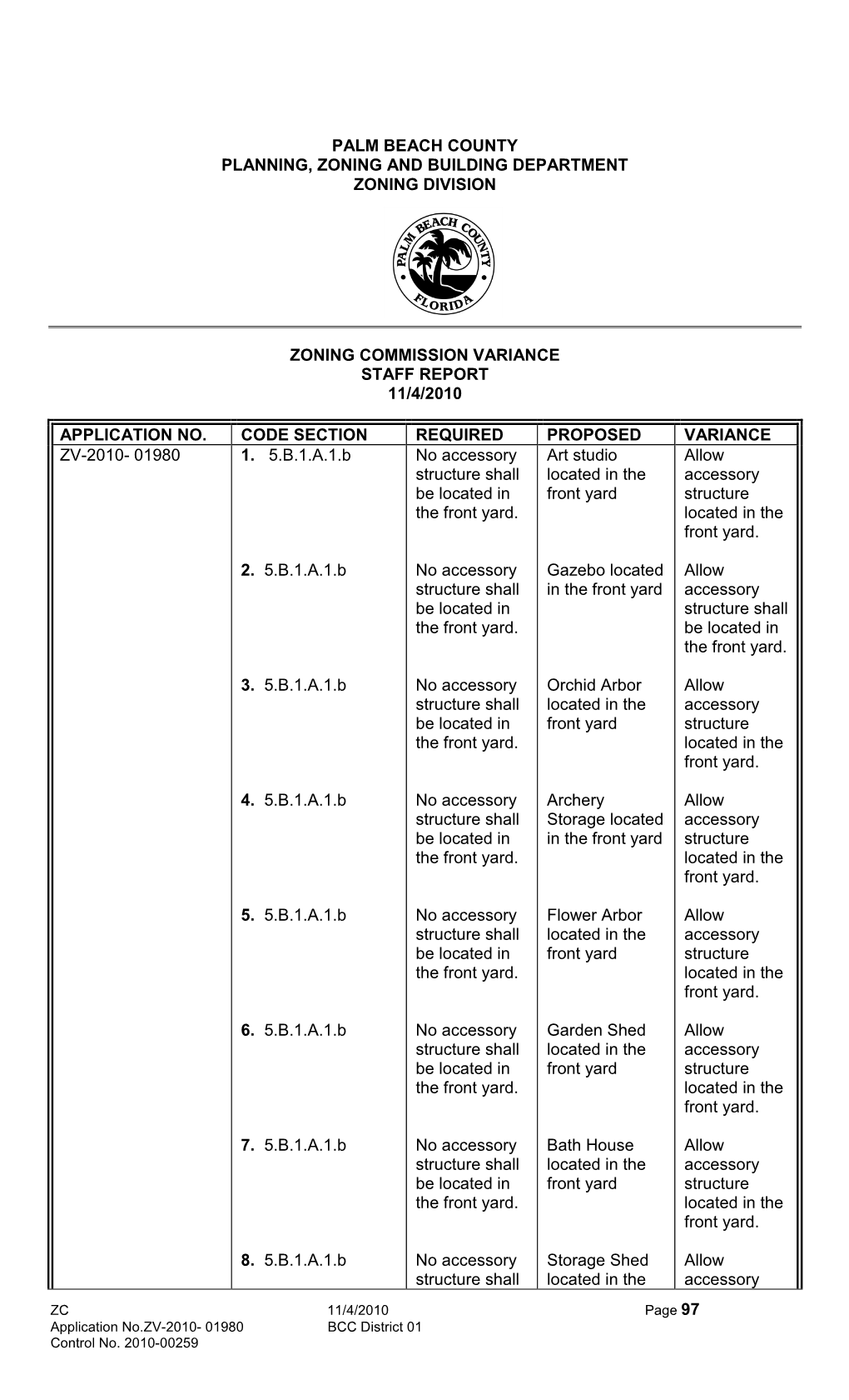 Palm Beach County Planning, Zoning and Building Department Zoning Division