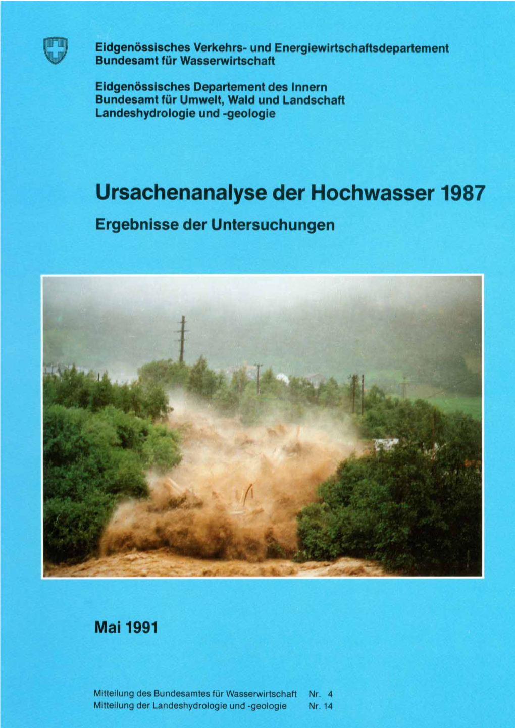 Ursachenanalyse Der Hochwasser 1987 (BWW, 1991)