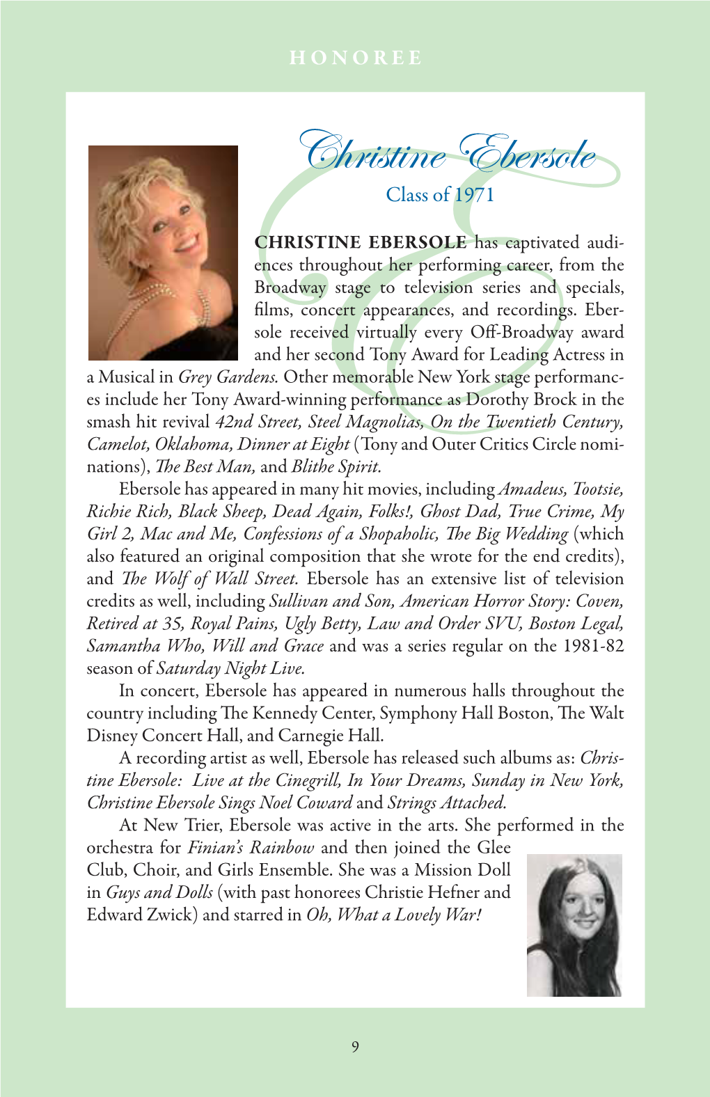 Christine Ebersole Class of 1971