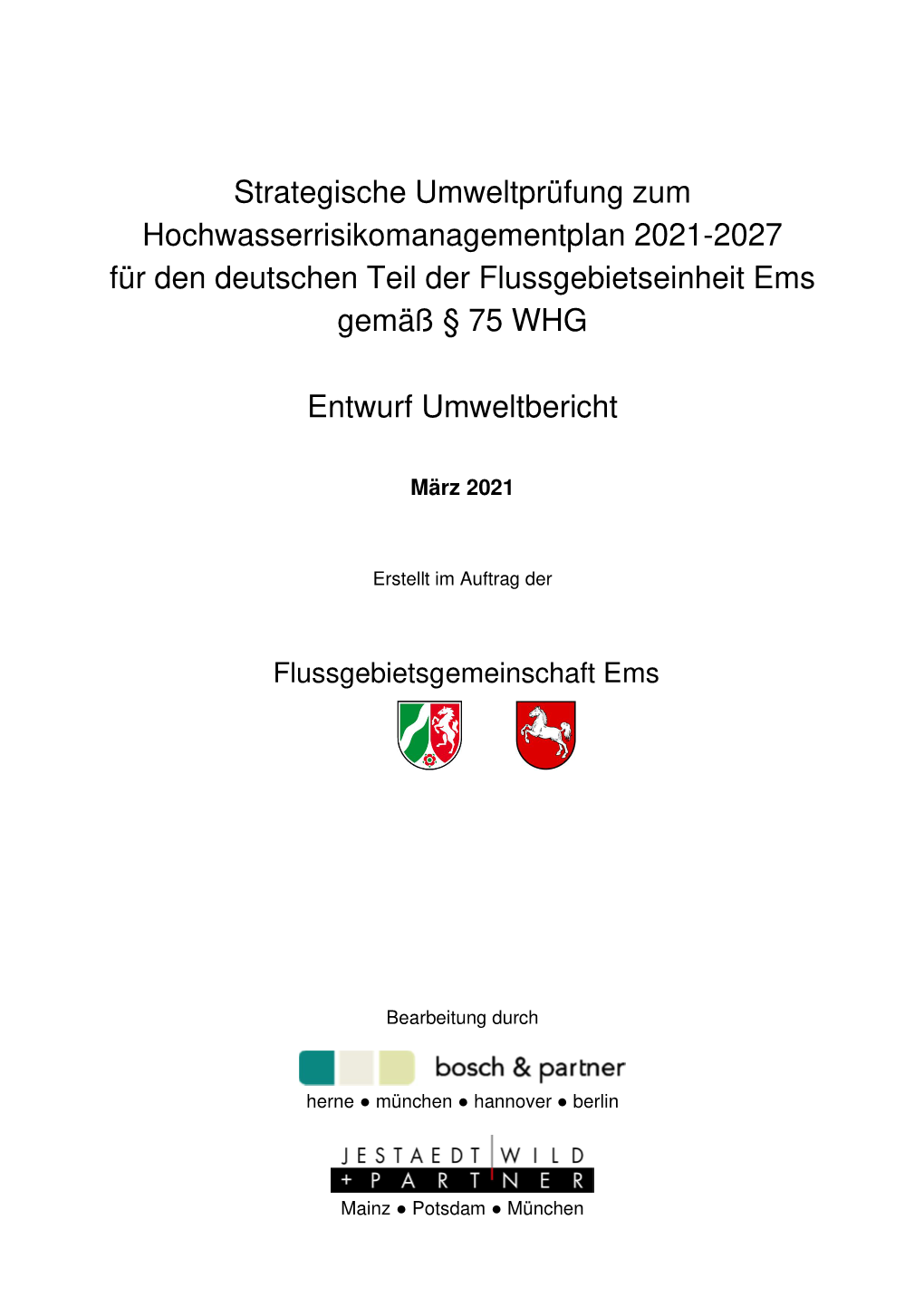 Umweltbericht Zum HWRM-Plan Ems 2021