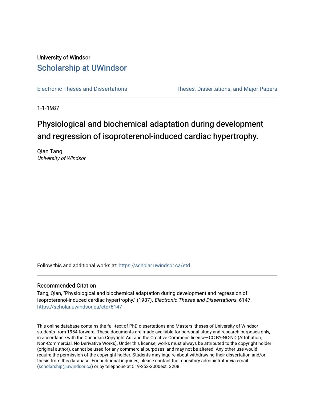 Physiological and Biochemical Adaptation During Development and Regression of Isoproterenol-Induced Cardiac Hypertrophy