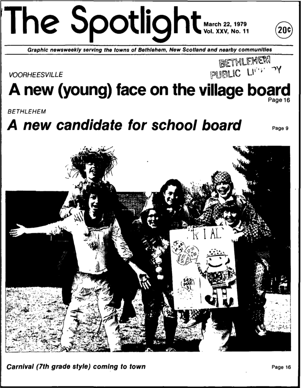 A New (Young) Face on the Village Board Page16 BETHLEHEM