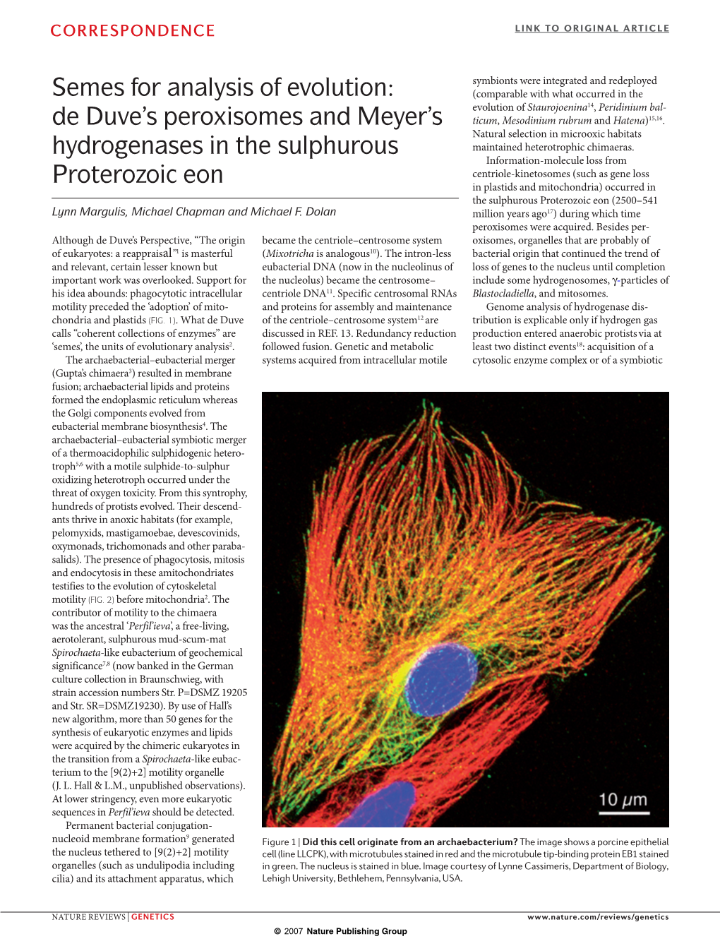 De Duve's Peroxisomes and Meyer's Hydrogenases in The