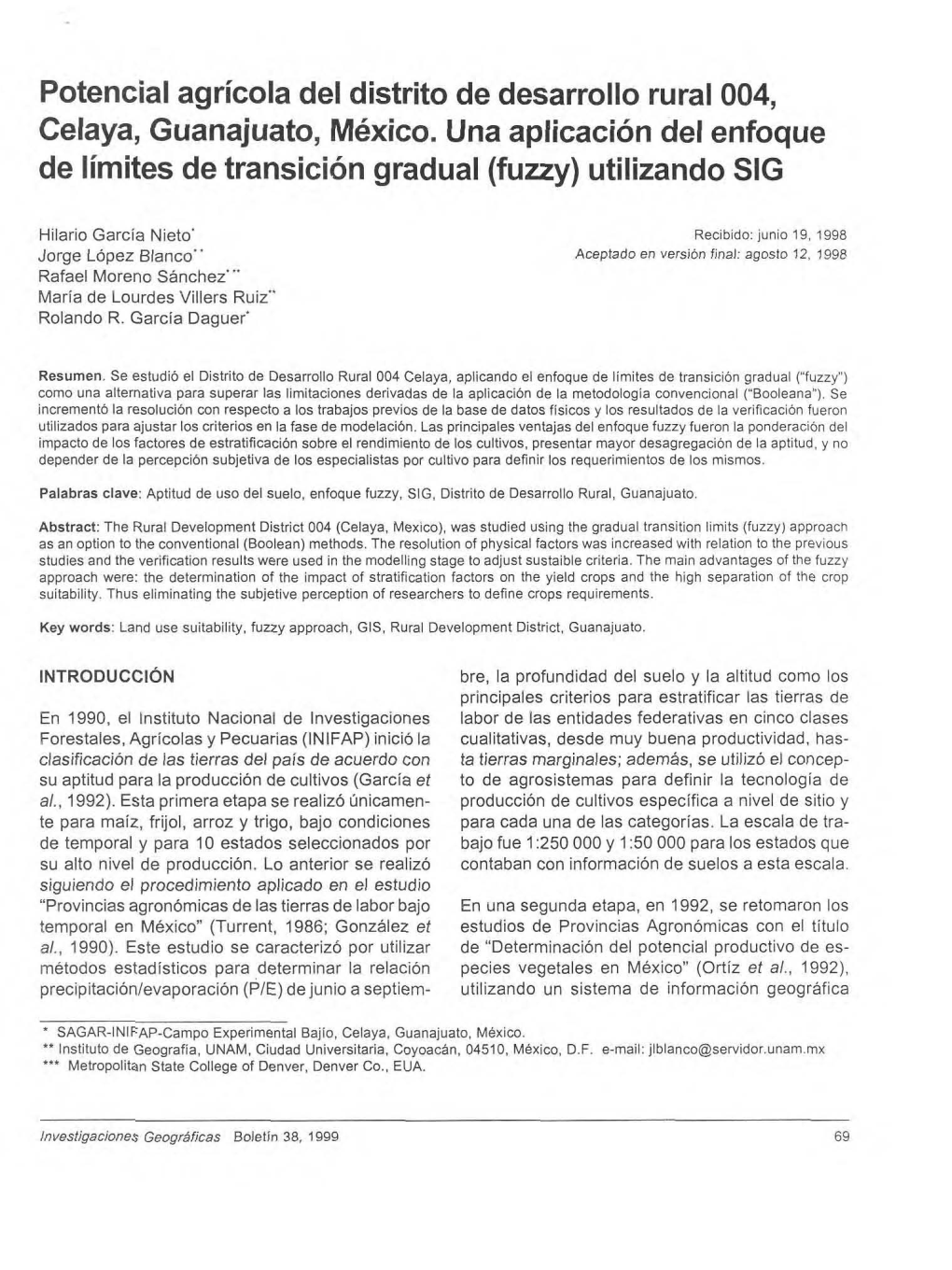 Potencial Agrícola Del Distrito De Desarrollo Rural 004, Celaya, Guanajuato, México