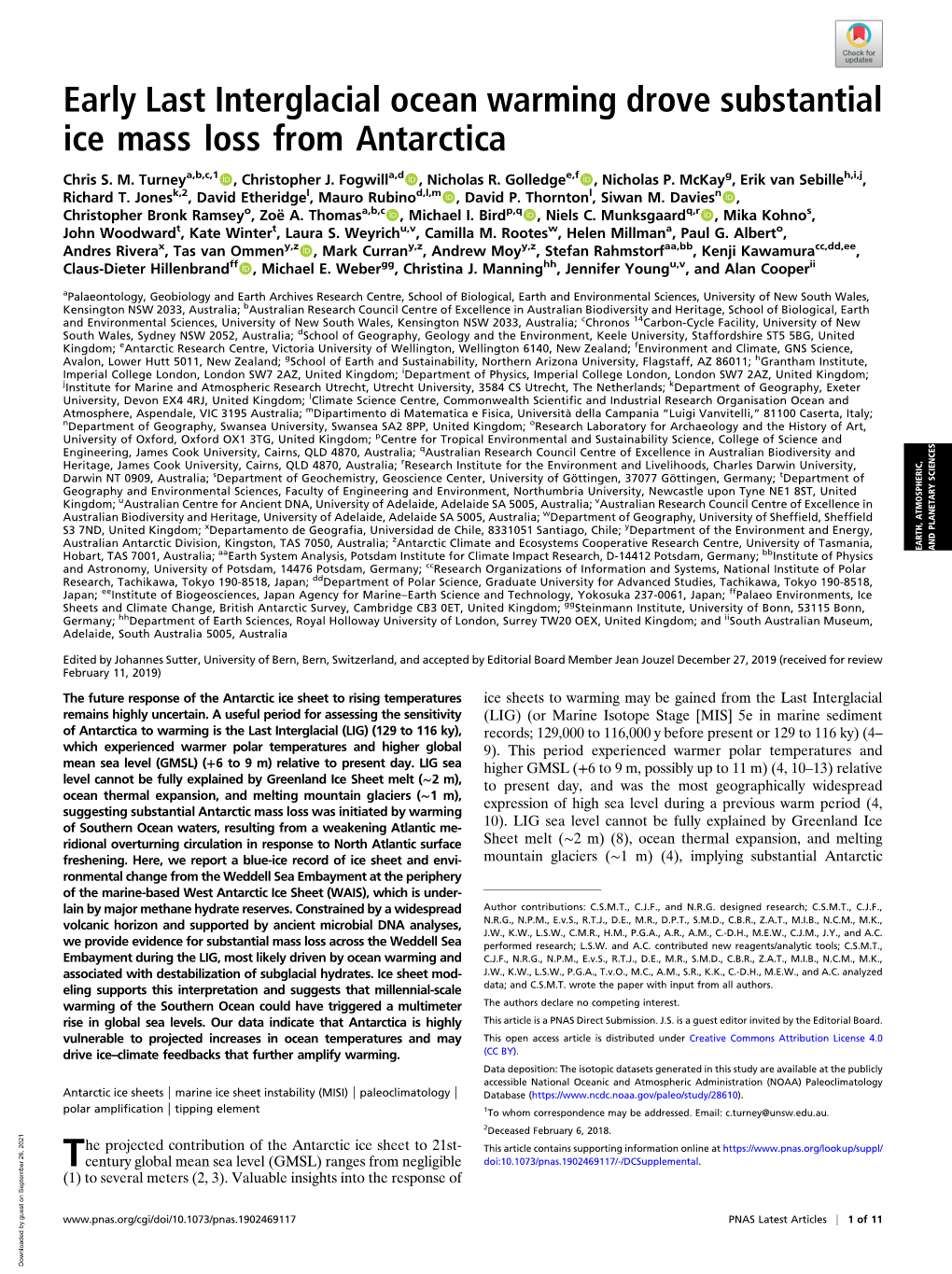 Early Last Interglacial Ocean Warming Drove Substantial Ice Mass Loss from Antarctica