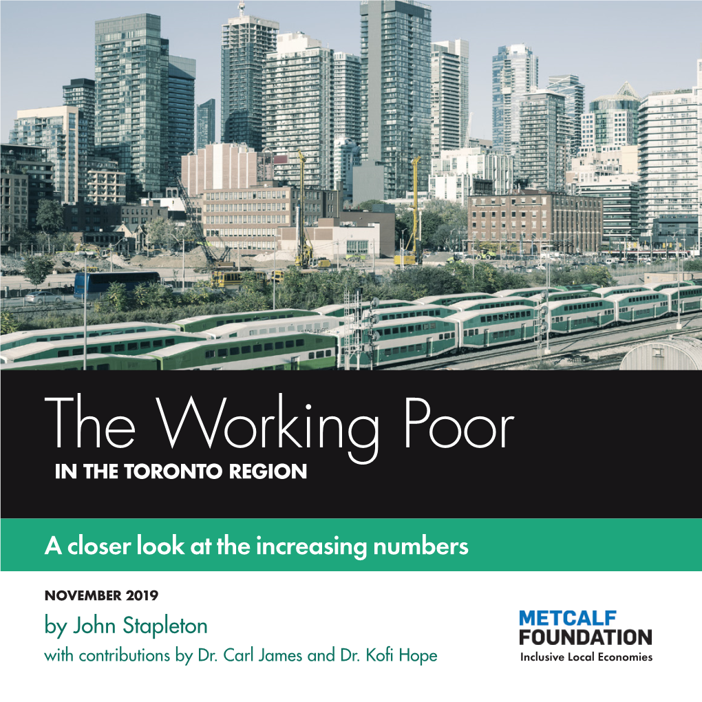 The Working Poor in the TORONTO REGION