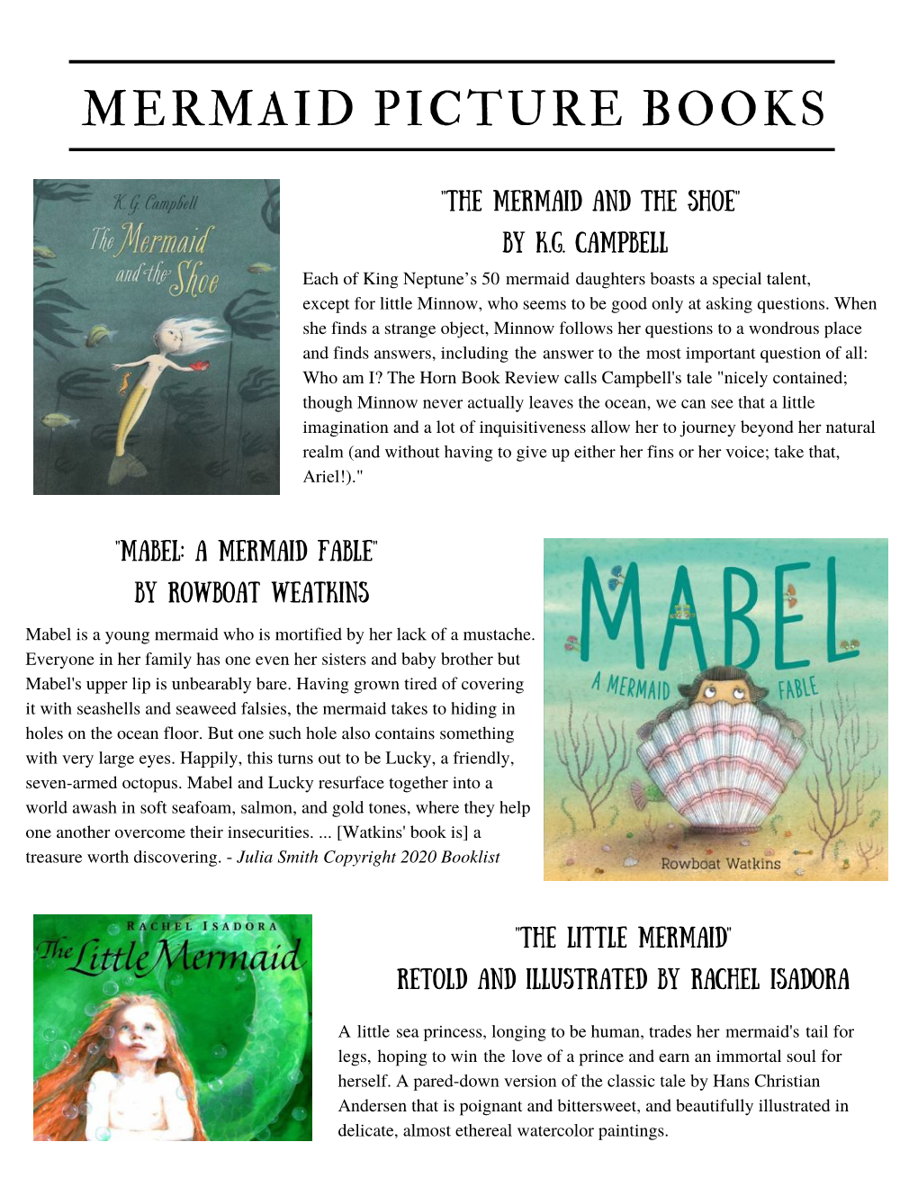 Mermaid Picture Books