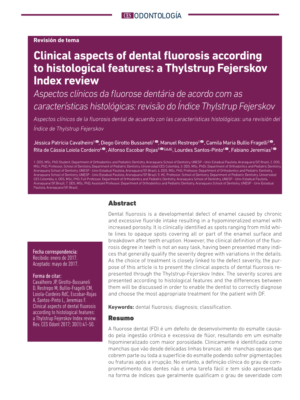 A Thylstrup Fejerskov Index Review