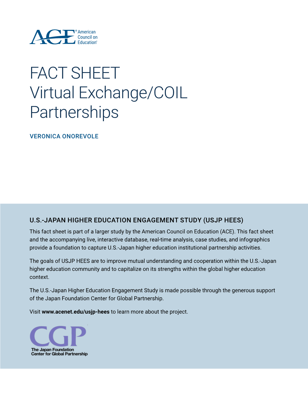 FACT SHEET Virtual Exchange/COIL Partnerships