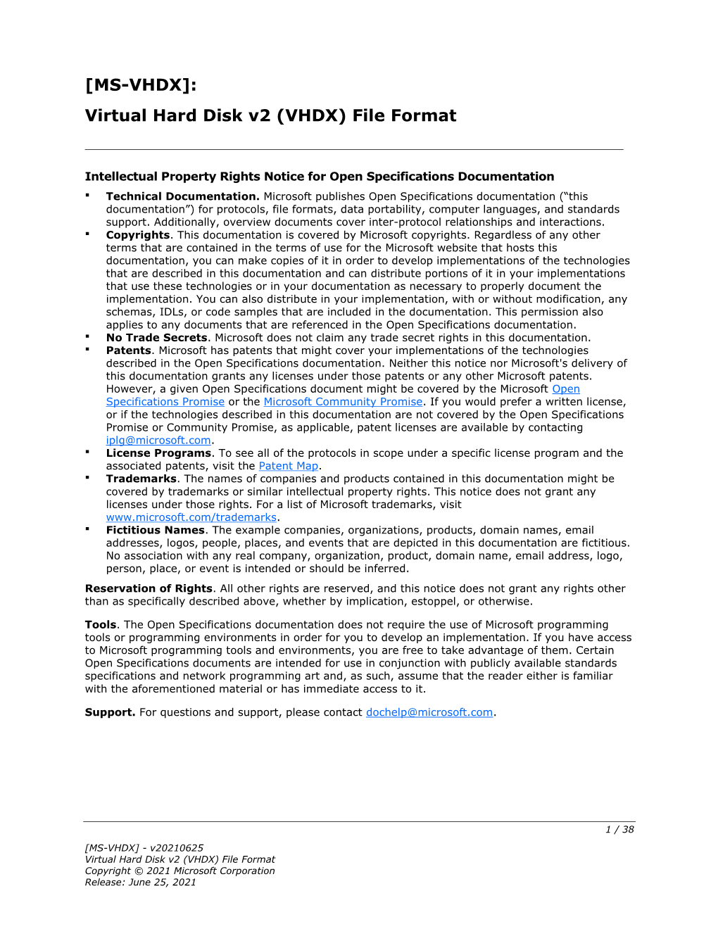 [MS-VHDX]: Virtual Hard Disk V2