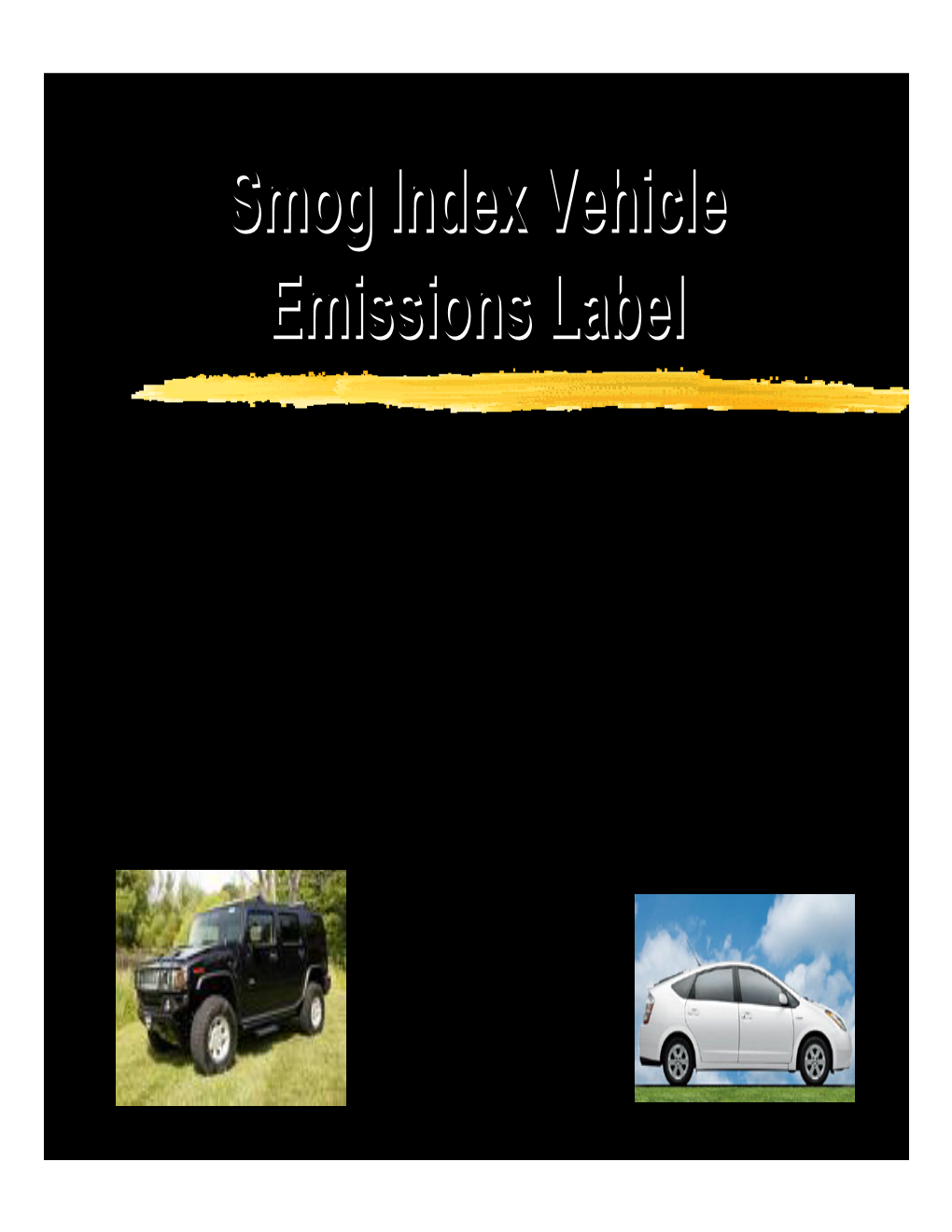 Smog Index Vehicle Emissions Label