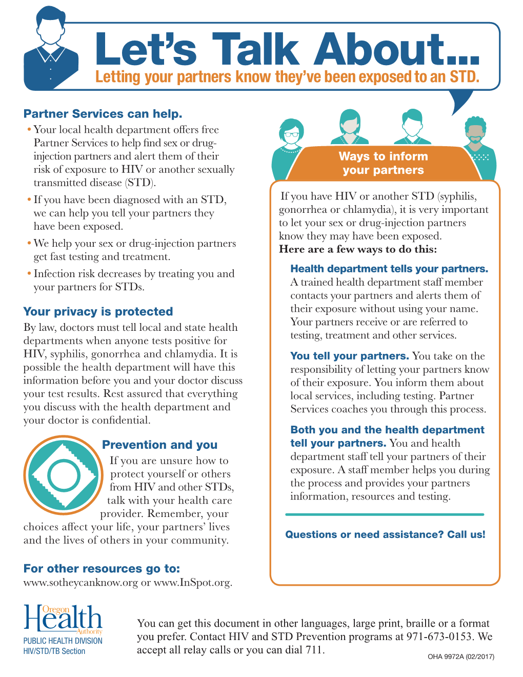 OHA 9972A STD Partner Services Factsheet