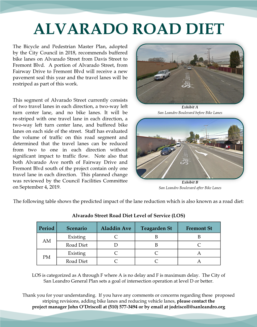 Alvarado Road Diet