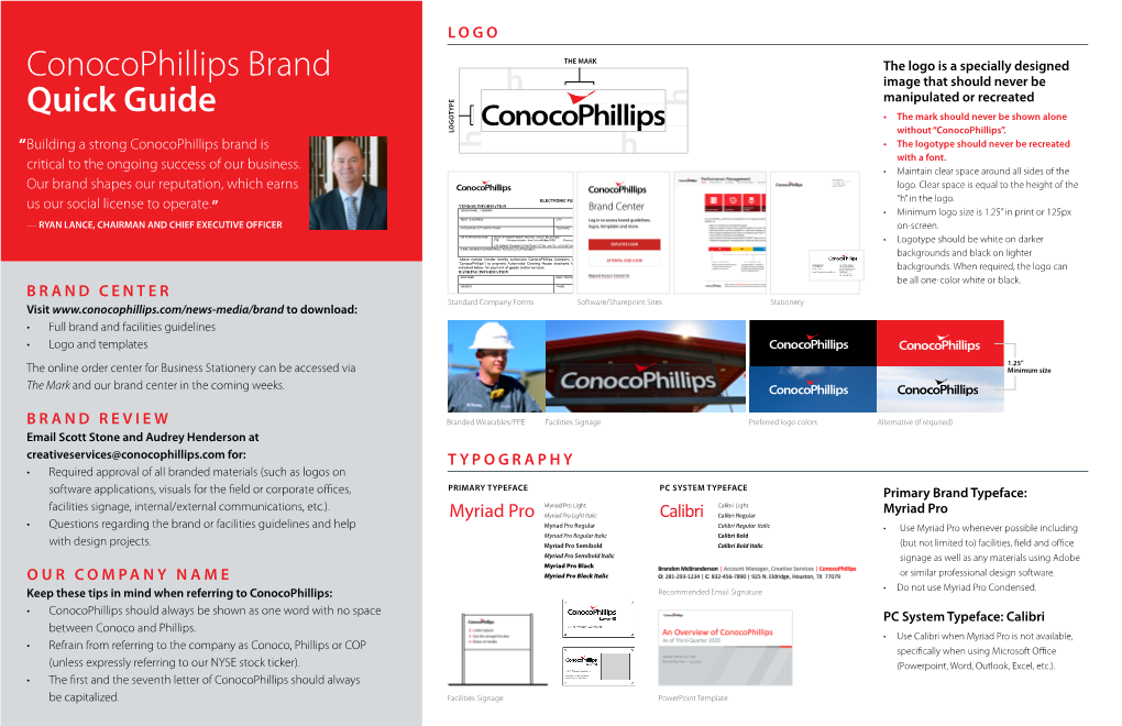 Conocophillips Brand Quick Guide