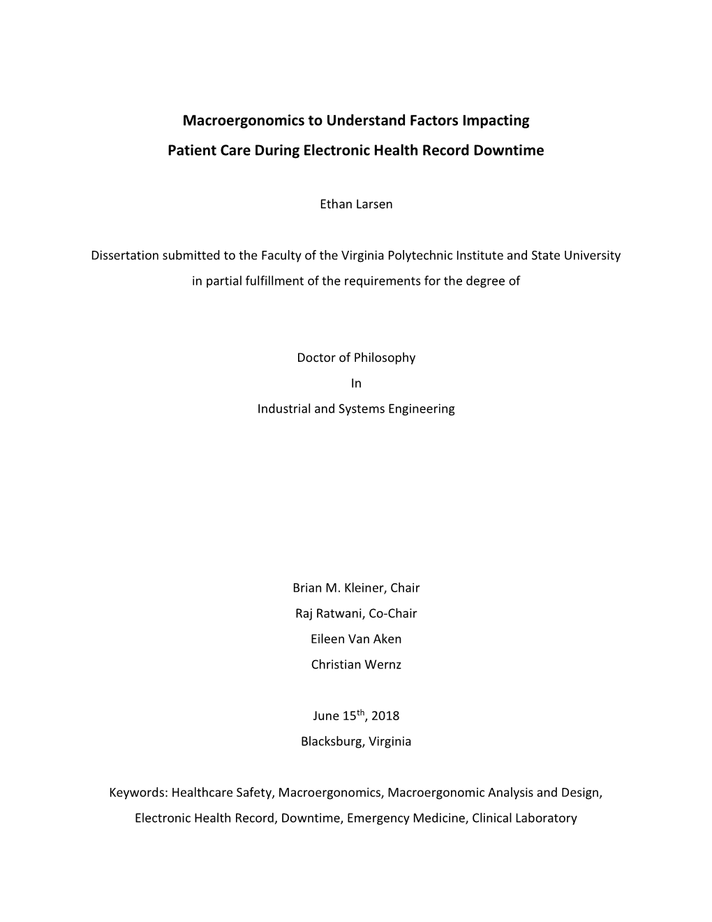 Macroergonomics to Understand Factors Impacting Patient Care During Electronic Health Record Downtime