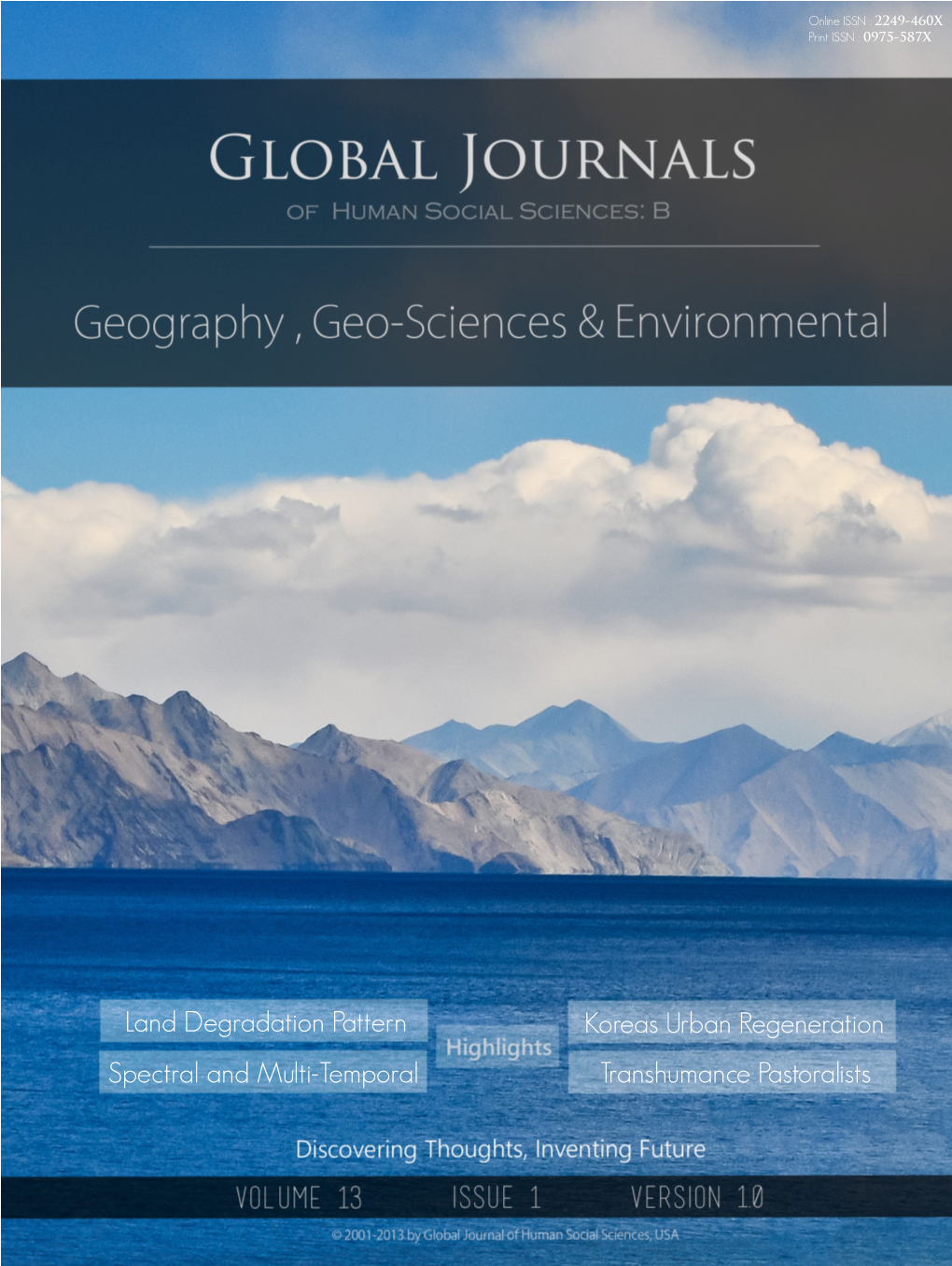 Land Degradation Pattern Spectral and Multi-Temporal Koreas Urban Regeneration Transhumance Pastoralists