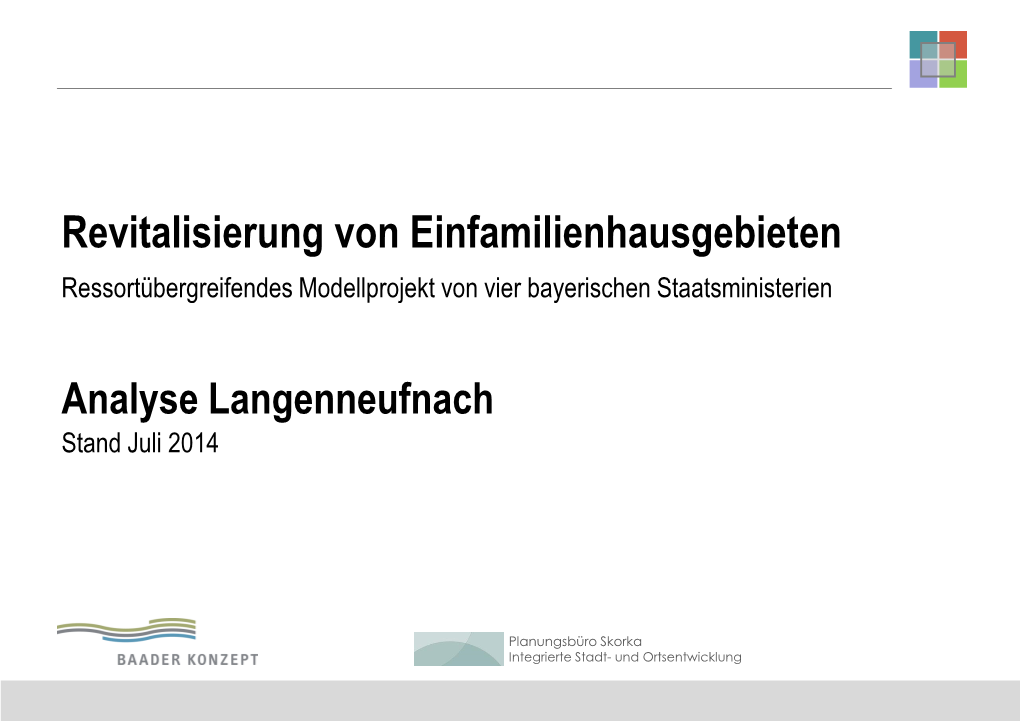 Analyse Der Modellkommune Langenneufnach